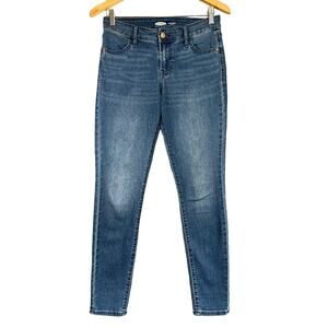 Old Navy Jeans Womens 2 Blue Super Skinny Mid Rise Stretch Denim 28" Inseam